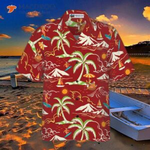 hyper fashionable christmas hawaiian shirts santa beach summer pattern one shirt short sleeve idea gift for and 2