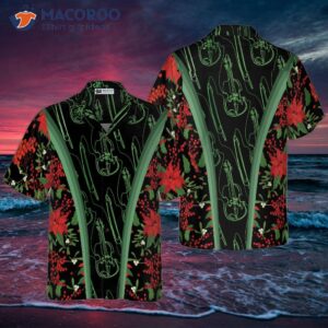 hyper fashionable christmas hawaiian shirts violin music pattern shirt short sleeve idea gift for and 0
