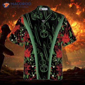 hyper fashionable christmas hawaiian shirts violin music pattern shirt short sleeve idea gift for and 2