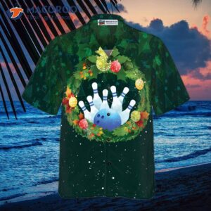 hyperfavor christmas hawaiian shirts for and wreath bowling shirt button down short sleeve png 2