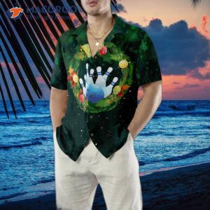 hyperfavor christmas hawaiian shirts for and wreath bowling shirt button down short sleeve png 4