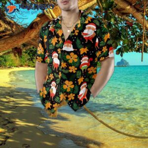 hyperfavor christmas hawaiian shirts santa swimming tropical pattern short sleeve shirt make a great gift idea for and 4