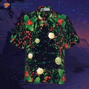 hyperfavor christmas tree pattern hawaiian shirt short sleeve button down shirt for and 2