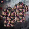 Hyperfavored Christmas Hawaiian Shirt, Santa With Tropical Flower Pattern Short Sleeve Shirt Idea Gift For And