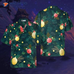 Hyperfavored Christmas Hawaiian Shirts, Ball Ornat Pattern Shirt Short Sleeve, Idea Gift For And .