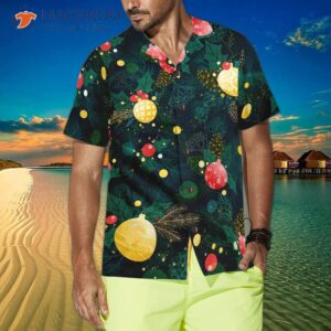 hyperfavored christmas hawaiian shirts ball ornat pattern shirt short sleeve idea gift for and 3