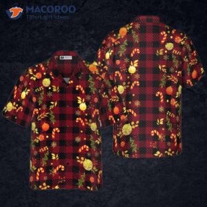 hyperfavored christmas hawaiian shirts for and red plaid pattern shirt button down short sleeve 0