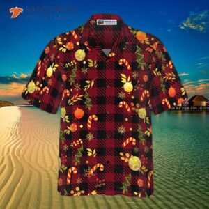 hyperfavored christmas hawaiian shirts for and red plaid pattern shirt button down short sleeve 2