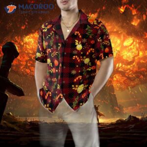 hyperfavored christmas hawaiian shirts for and red plaid pattern shirt button down short sleeve 4