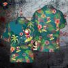 Hyperfavored Christmas Hawaiian Shirts For And , Santa Surfing Tropical Button-down Shirt Short Sleeve