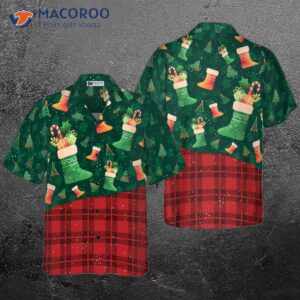Hyperfavored Christmas Hawaiian Shirts For And , Sock Pattern Shirt Button-down Short Sleeve