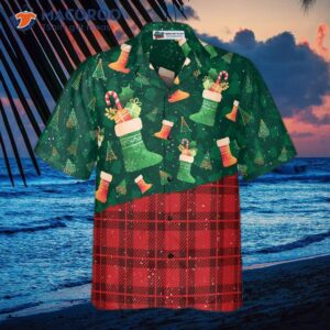 Hyperfavored Christmas Hawaiian Shirts For And , Socks Pattern Shirt Button-down Short Sleeve