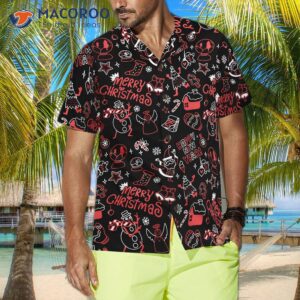 hyperfavored christmas hawaiian shirts line pattern shirt short sleeve idea gift for and 3
