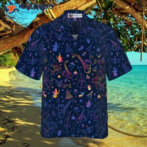 hyperfavored christmas hawaiian shirts musical instruts pattern shirt short sleeve idea gift for and 2