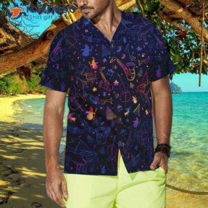 hyperfavored christmas hawaiian shirts musical instruts pattern shirt short sleeve idea gift for and 3