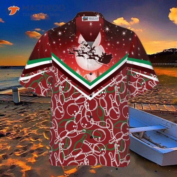 Hyperfavored Christmas Hawaiian Shirts, Night With Bowling Pattern Shirt Short Sleeve, Idea Gift For And