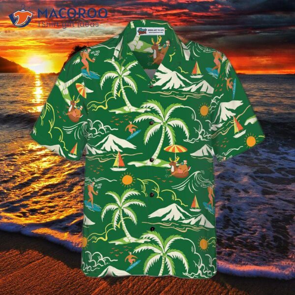 Hyperfavored Christmas Hawaiian Shirts, Santa Beach Summer Pattern 2 Short Sleeve Shirt, Shirt Idea Gift For And