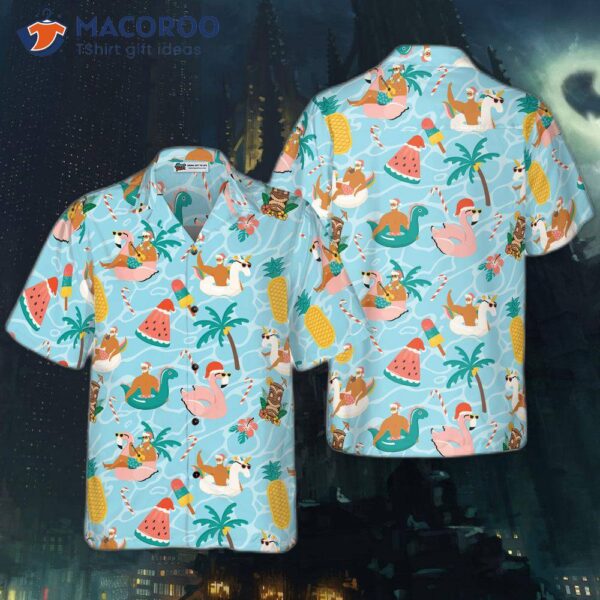 Hyperfavored Christmas Hawaiian Shirts, Santa Beach Summer Short Sleeve Shirt Ideas As Gifts For And