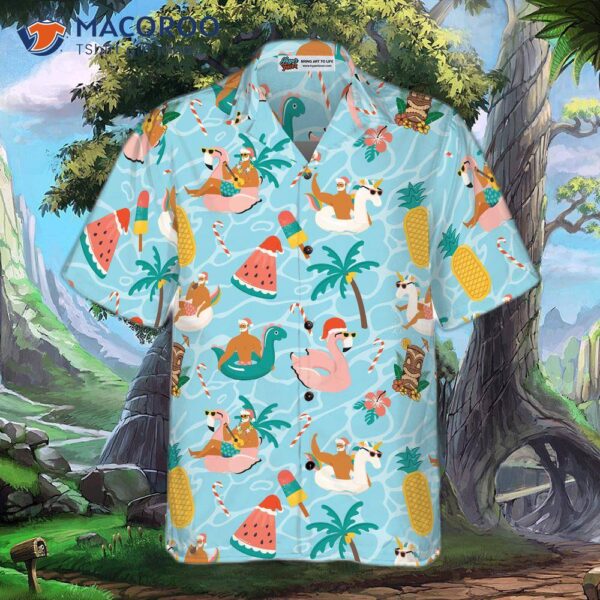 Hyperfavored Christmas Hawaiian Shirts, Santa Beach Summer Short Sleeve Shirt Ideas As Gifts For And