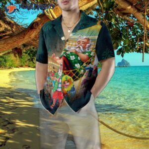 hyperfavored christmas hawaiian shirts santa claus on the beach short sleeve shirt shirt idea gift for and 4