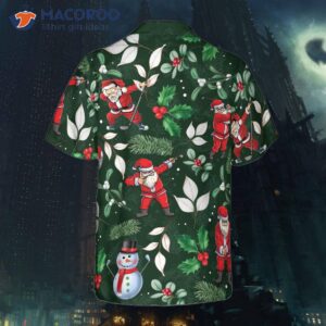 hyperfavored christmas hawaiian shirts santa playing golf pattern shirt short sleeve idea gift for and 1
