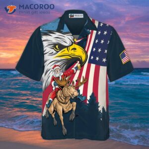 hyperfavored christmas hawaiian shirts santa with american flag 2 shirt short sleeve idea gift for and 2