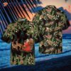 Hyperfavored Santa Riding Sleigh 3 Pattern Hawaiian Shirt, Christmas Short Sleeve Button Down Shirt For And