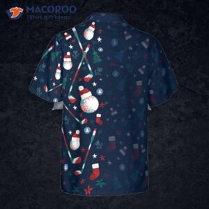 hyperfavorite christmas golf pattern hawaiian shirt short sleeve button down shirt for and 1
