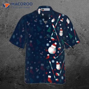 hyperfavorite christmas golf pattern hawaiian shirt short sleeve button down shirt for and 2