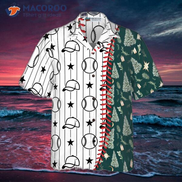 Hyperfavorite Christmas Hawaiian Shirts, Baseball Pattern Shirt Short Sleeve, Idea Gift For And