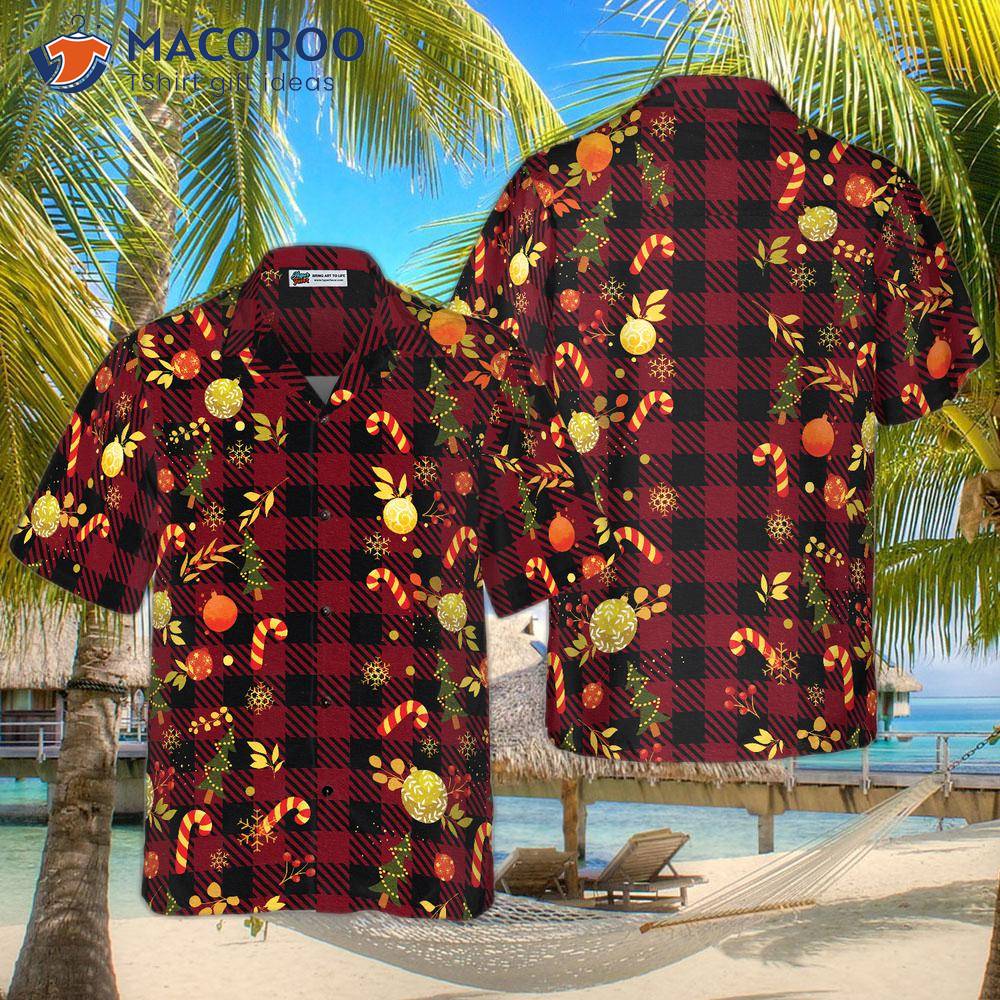 Hyperfavorite Christmas Hawaiian Shirts, Merry Red Plaid Pattern Shirt  Short Sleeve, Idea Gift For And