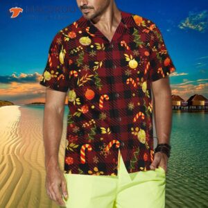 hyperfavorite christmas hawaiian shirts merry red plaid pattern shirt short sleeve idea gift for and 3
