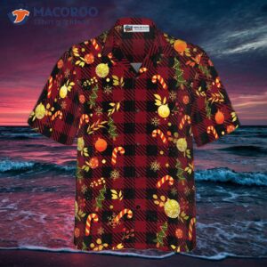 hyperfavorite christmas hawaiian shirts merry red plaid pattern shirt with short sleeves idea gift for and 2