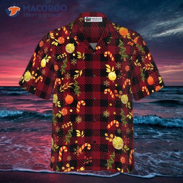 Hyperfavorite Christmas Hawaiian Shirts, Merry Red Plaid Pattern Shirt With Short Sleeves, Idea – Gift For And .