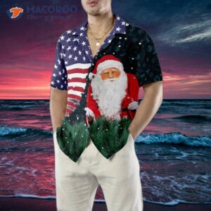 hyperfavorite christmas hawaiian shirts santa usa flag pattern shirt short sleeve idea gift for and 4