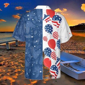hyperfavorite christmas usa balloons pattern hawaiian shirt short sleeve button down shirt for and 1