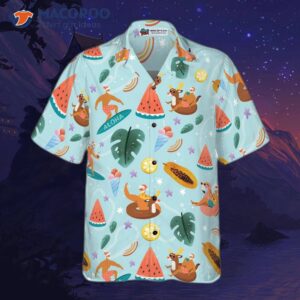 hyperfavorite santa beach 2 pattern hawaiian shirt christmas shirts short sleeve button down shirt for and 2
