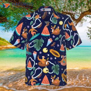 hyperfavorite santa beach one pattern hawaiian shirt christmas short sleeve button down shirt for and 2