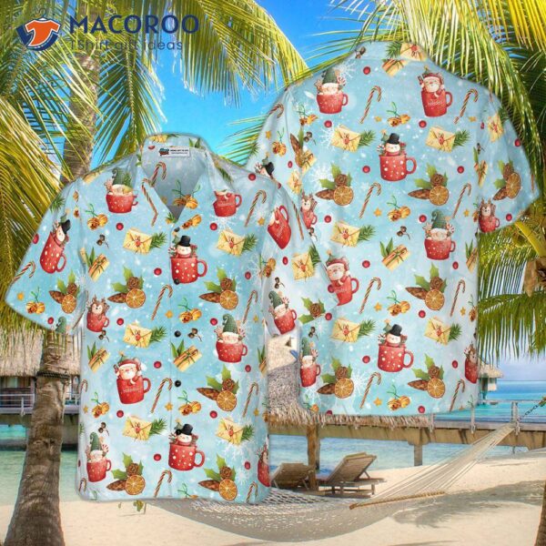 Hyperfavorite Santa Christmas Pattern 2 Hawaiian Shirt, Short Sleeve Button Down Shirt For And