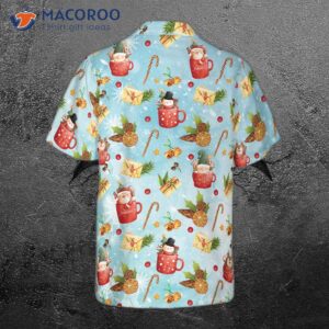 Hyperfavorite Santa Christmas Pattern 2 Hawaiian Shirt, Short Sleeve Button Down Shirt For And