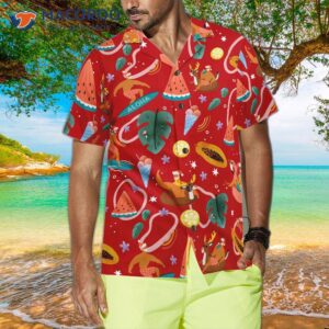 hyperfavorite santa surfing 3 pattern hawaiian shirt christmas short sleeve button down shirt for and 3