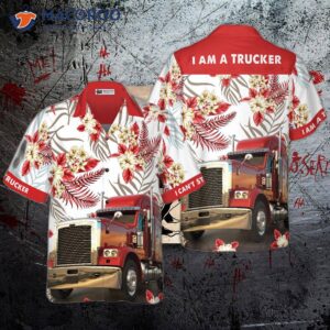 I Am A Trucker Wearing Hawaiian Shirt