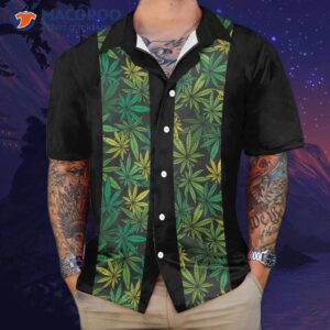i bet my soul smells like a hawaiian shirt with skull pattern and weed leaf design 0