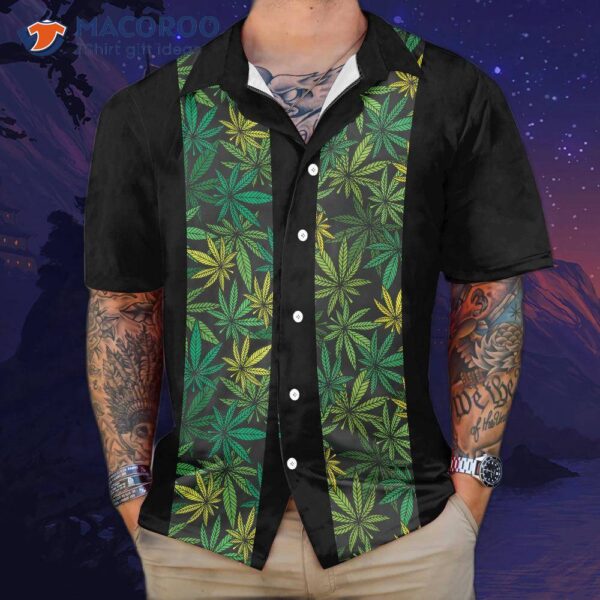 I Bet My Soul Smells Like A Hawaiian Shirt With Skull Pattern And Weed Leaf Design.