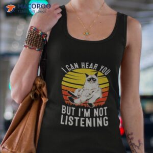 i can hear you but im not listening cat vintage shirt tank top 4