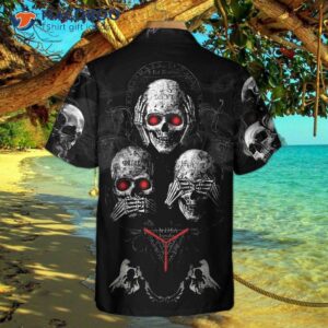 i don t give a f k skull hawaiian shirt halloween black gothic shirt for and 1