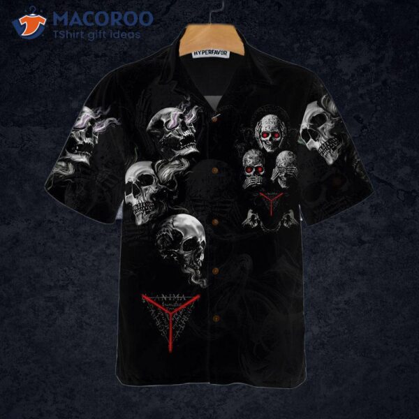 I Don’t Give A F**k Skull Hawaiian Shirt, Halloween Black Gothic Shirt For And
