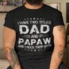 I Have Two Titles Dad And Papaw Funny Fathers Day Gift Shirt