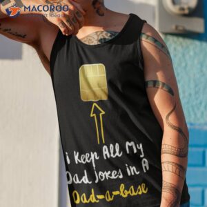 i keep all my dad jokes in a dad a base vintage fathers day shirt tank top 1