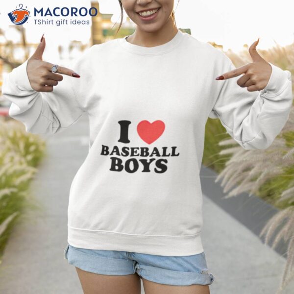 I Love Baseball Boys Shirt